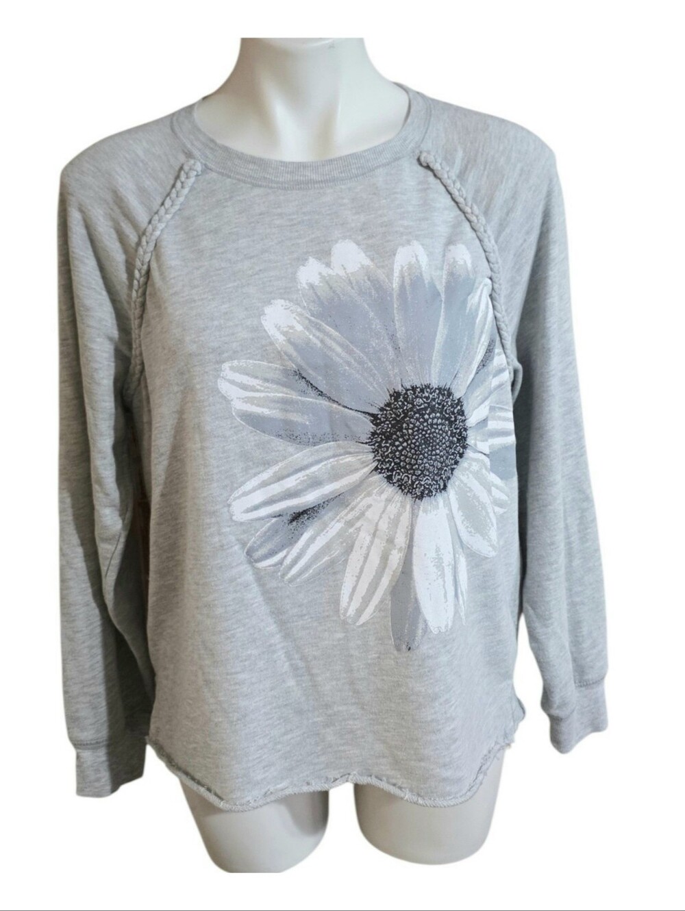Mauruces Sunflower Relaxed Fit Sweatshirt Gray Size M - Picture 3 of 14